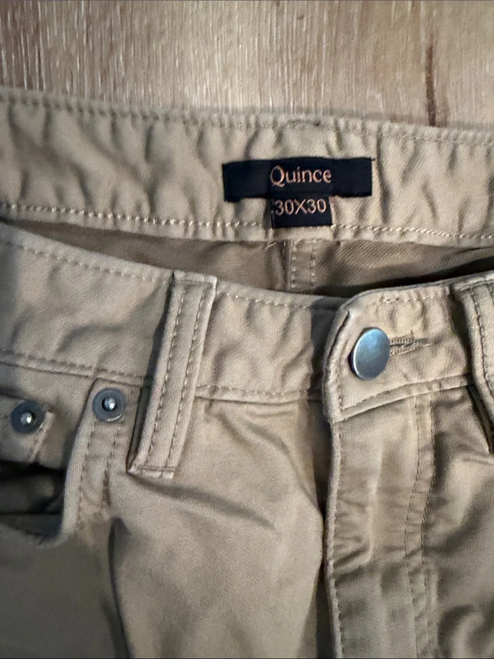 Quince | Men's Slim Fit Khaki Chinos | Tan | size 30x30